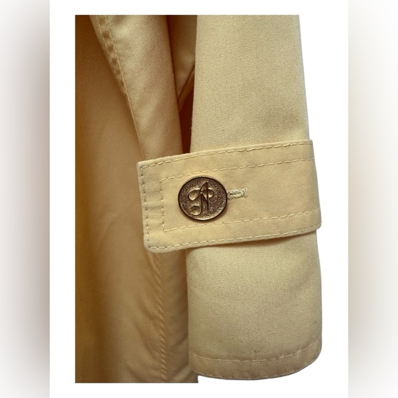 ✨ Vintage Designer Albert Nipon Long Yellow Duster/Trench - Picture 10 of 14